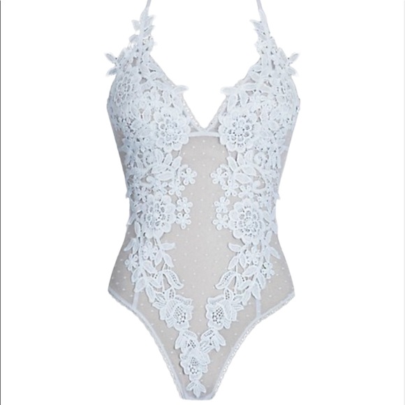 In Bloom Other - In Bloom Magnolia Floral Lace Haler Spring Summer Teddy Pale Blue  S New w Tags